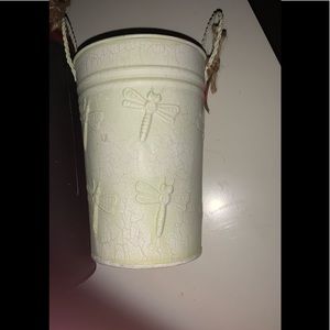 Small Metal Dragonfly Flower Pot Planters Decorative Metal Buck